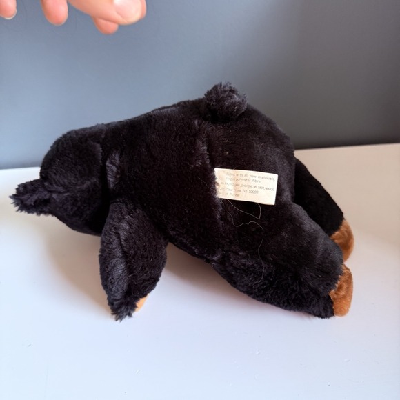 RARE Vintage‎ Teddy Black Bear Plush 11" Korea EUC Stuffed Animal Toy T35 - Picture 8 of 15